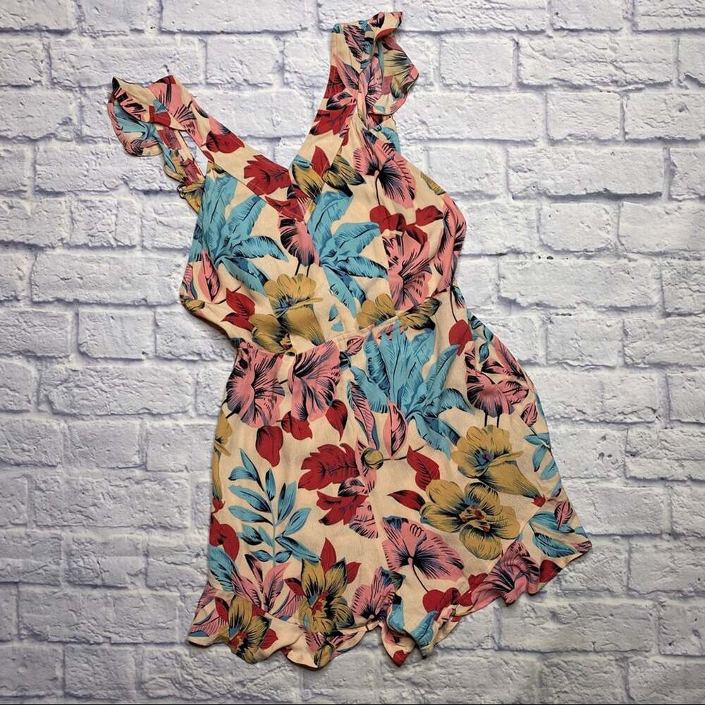For Love & Lemons Ruffle Sleeve Romper